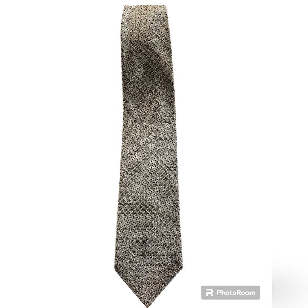 BRUNO PIATELLI Woven Geometric Pattern Silk Tie - Picture 4 of 10